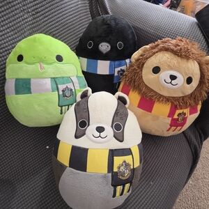 Squishmallows Harry Potter House Plush Set NWOT! Complete SET!